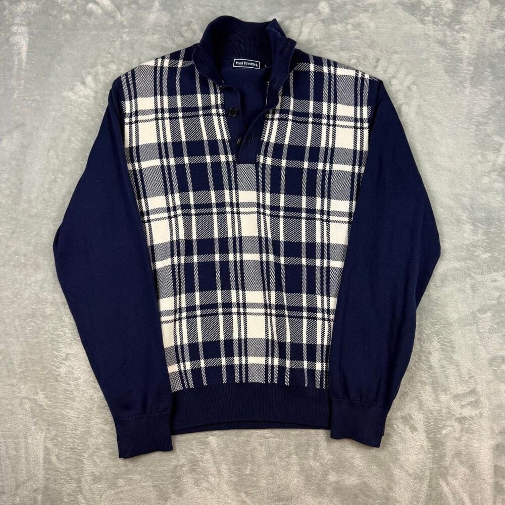 Unbranded Men's Navy and Blue Jumper
